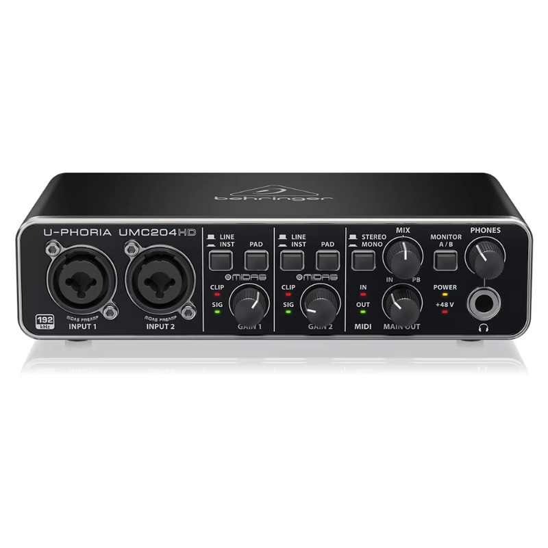 Behringer UMC204HD 2-in/4-out  - Audio Without Music 评论和价格