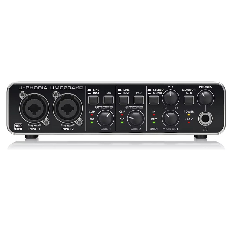 Behringer UMC204HD 2-in/4-out  - Audio Without Music 评论和价格