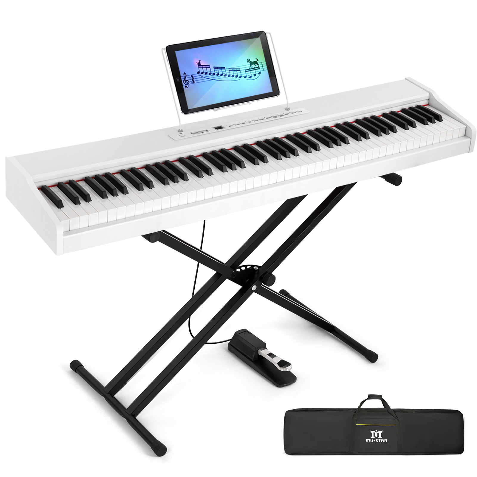 MUSTAR 88 Key Piano Keyboard S - Piano Sustain Pedal 评论和价格