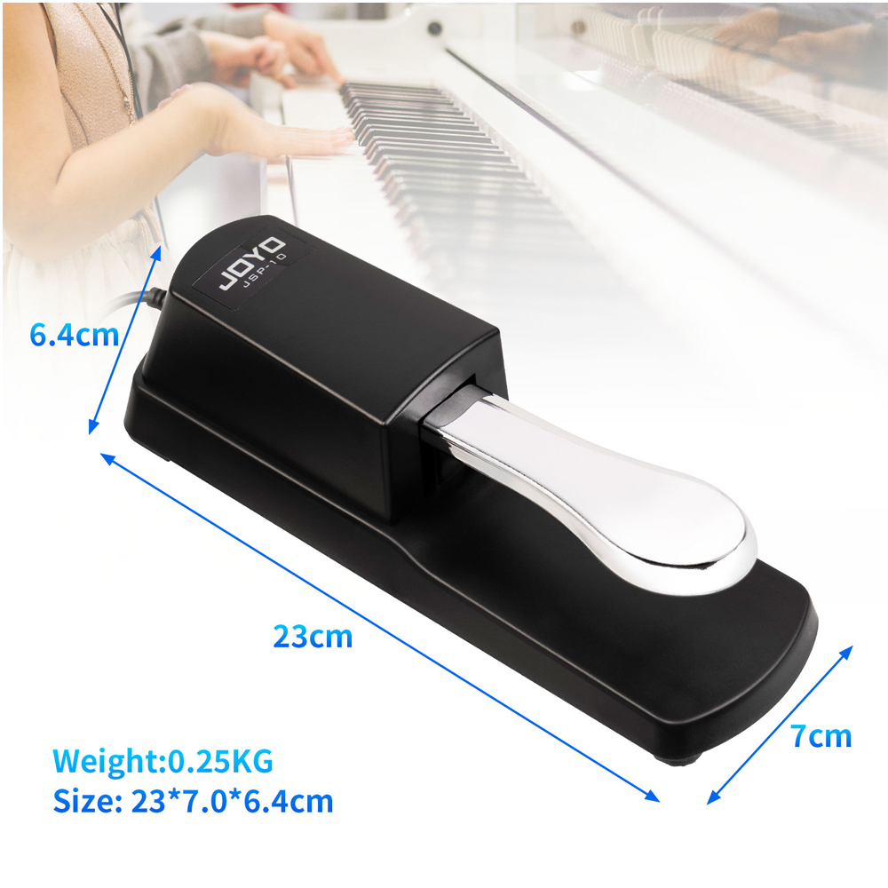 JOYO JSP-10 Sustain Pedal 6.35 - Piano Sustain Pedal 评论和价格