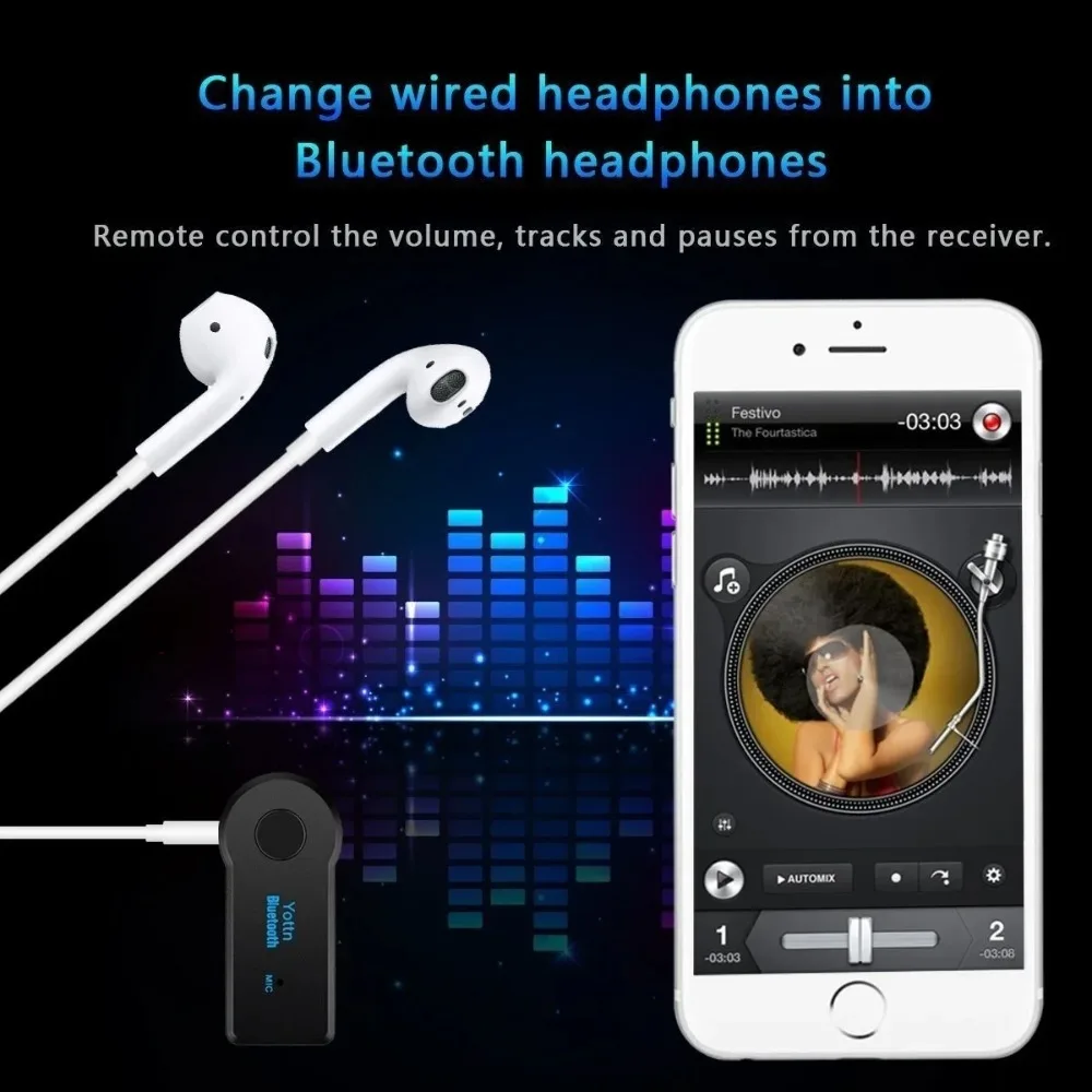 Bluetooth4.2 AUX Audio Stereo  - Audio Without Music 评论和价格