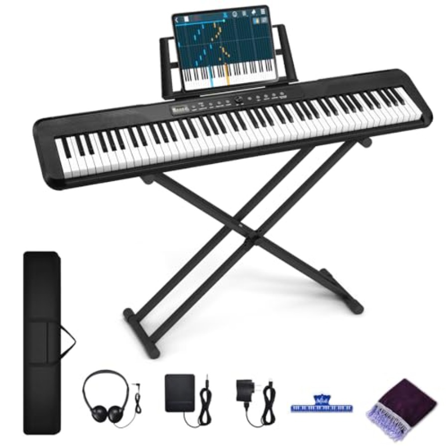 88 Key Piano Keyboard for Begi - Piano Sustain Pedal 评论和价格