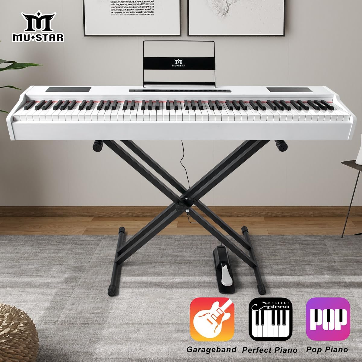 MUSTAR Digital Piano Keyboard  - Piano Sustain Pedal 评论和价格