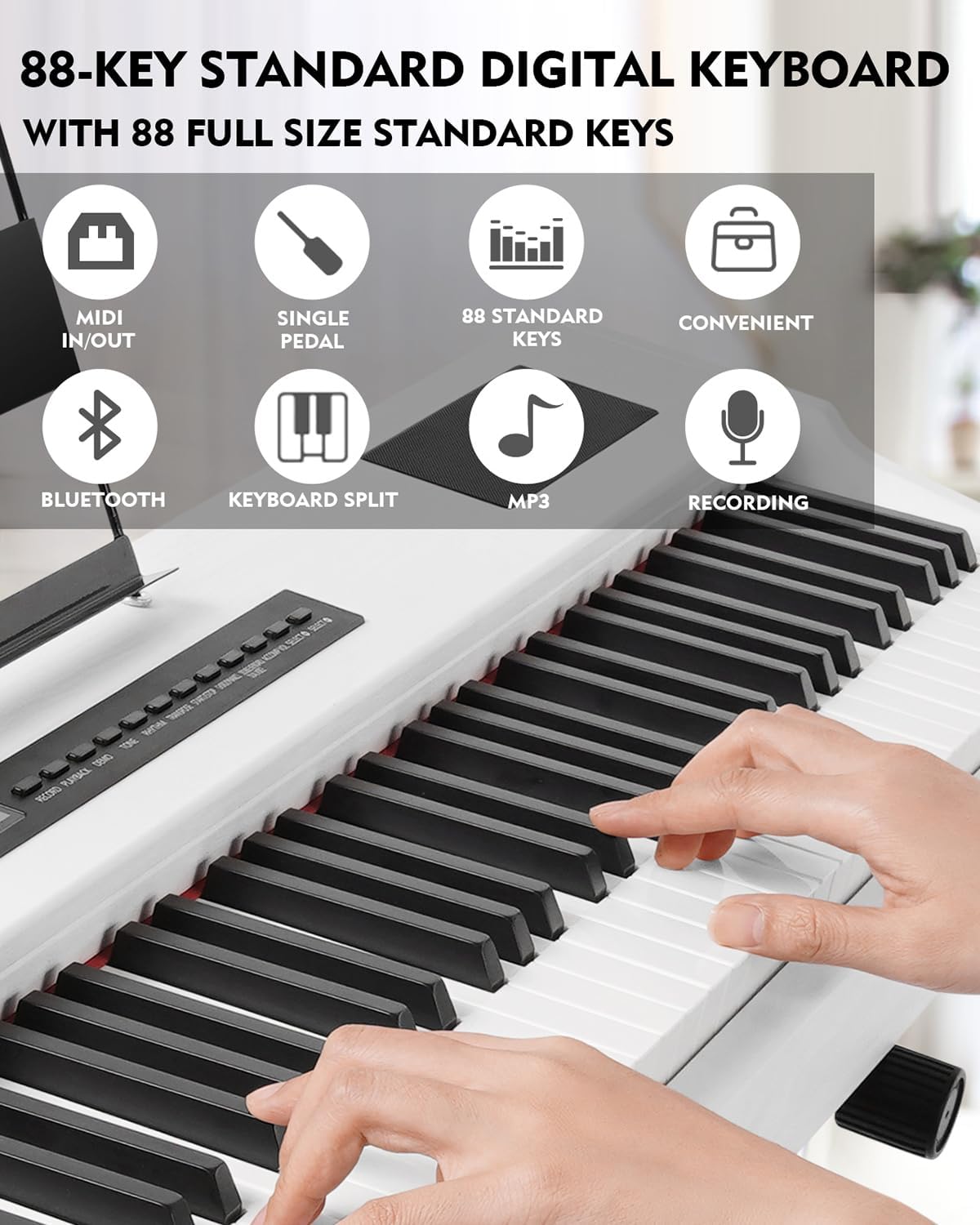 MUSTAR Digital Piano Keyboard  - Piano Sustain Pedal 评论和价格
