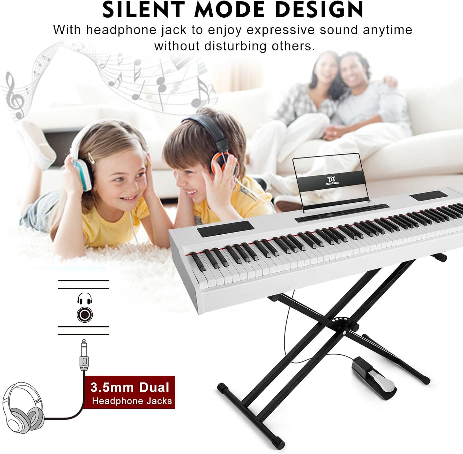 MUSTAR Digital Piano Keyboard  - Piano Sustain Pedal 评论和价格