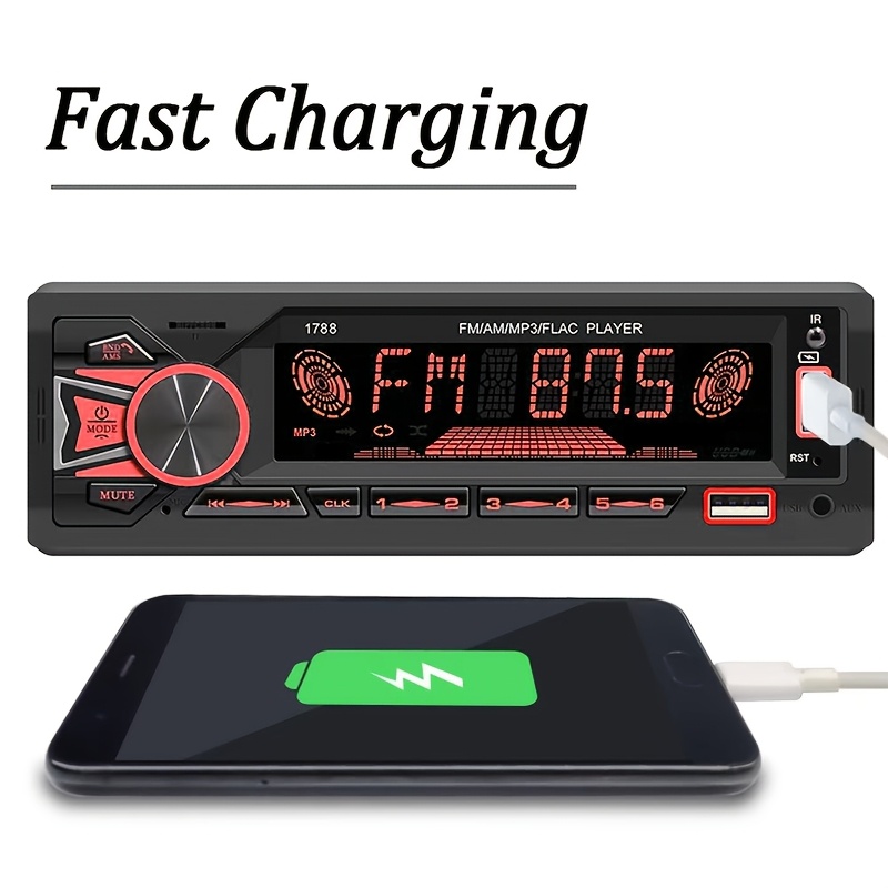 1DIN In-Dash FM Car Radio Ster - Audio Without Music 评论和价格